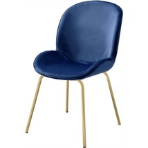ACME Chuchip Side Chair in Blue Velvet and Gold - $522.99