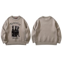 2022 Men Sweater 3 Doberman Dog Graphic Streetwear  Sweater Hip Hop Retro Pullov - $156.77