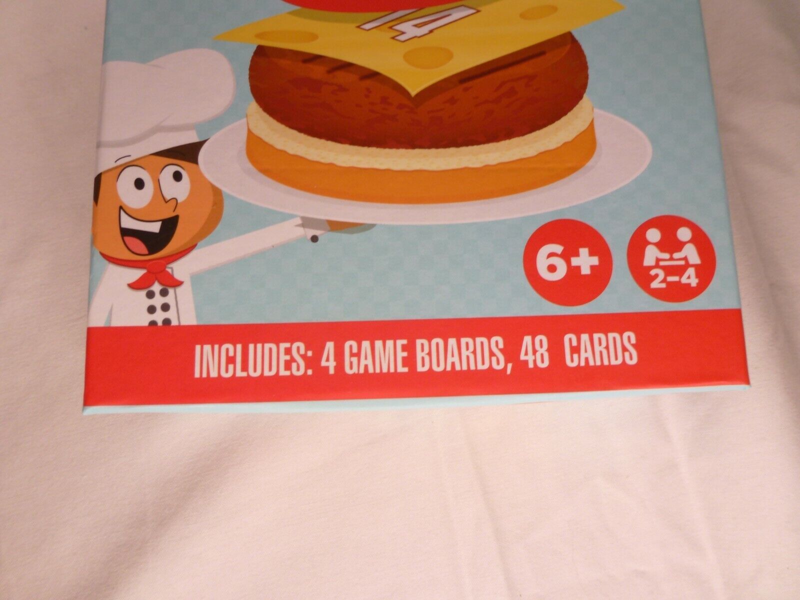 4 Pack Burger PileUp Card Game Number Stacking Game Ages 6 & Up 24