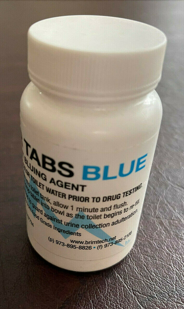 NEW Brim Tamper Tabs Blue Instanced Drug testing Bluing Agent Tablets 100 Count Drug Testing
