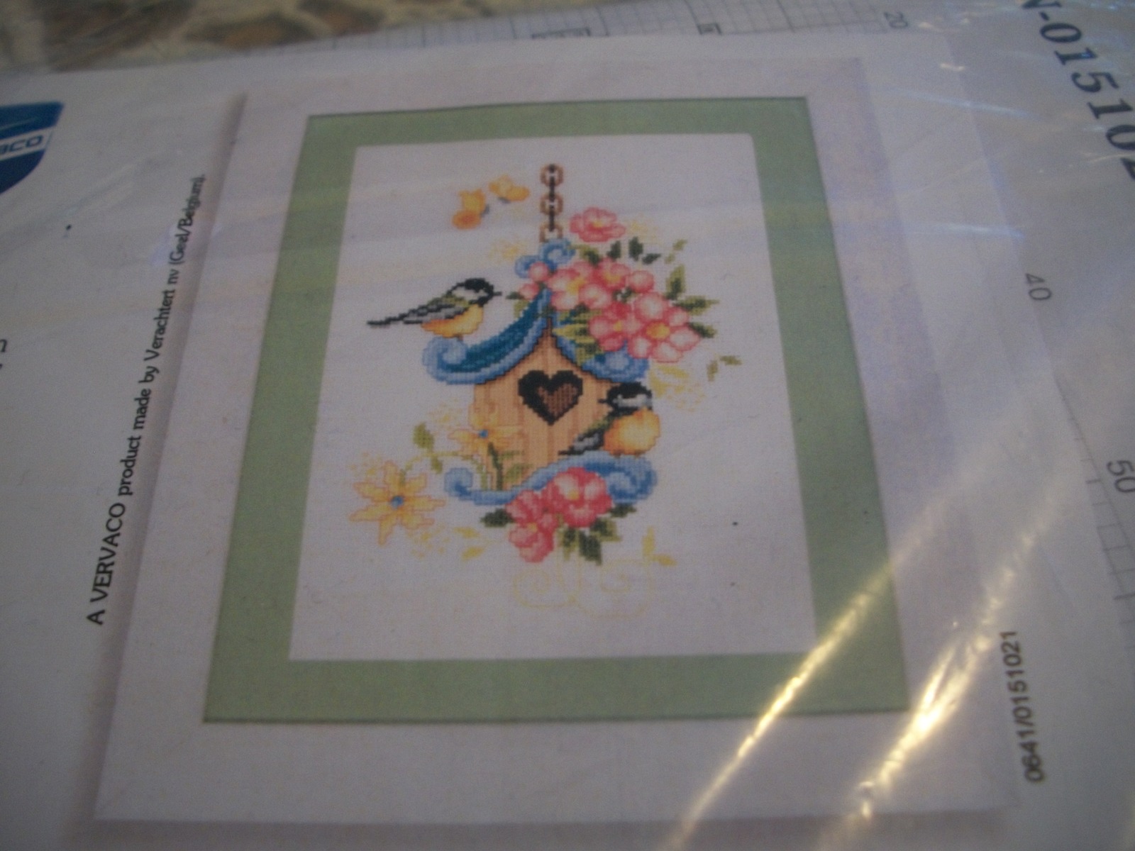 Primary image for Vervaco Cross Stitch Kit~Bird On Blossom Pillow Top