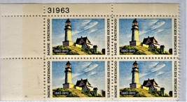 U S Stamp, Maine Statehood, Plate Block of 4 Stamps 1970 - $1.25