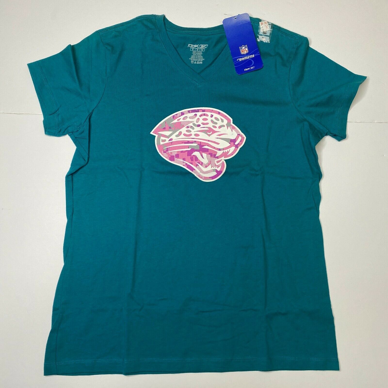 Primary image for 2009 Jacksonville Jaguars Women's T-Shirt M Reebok NFL Green Football