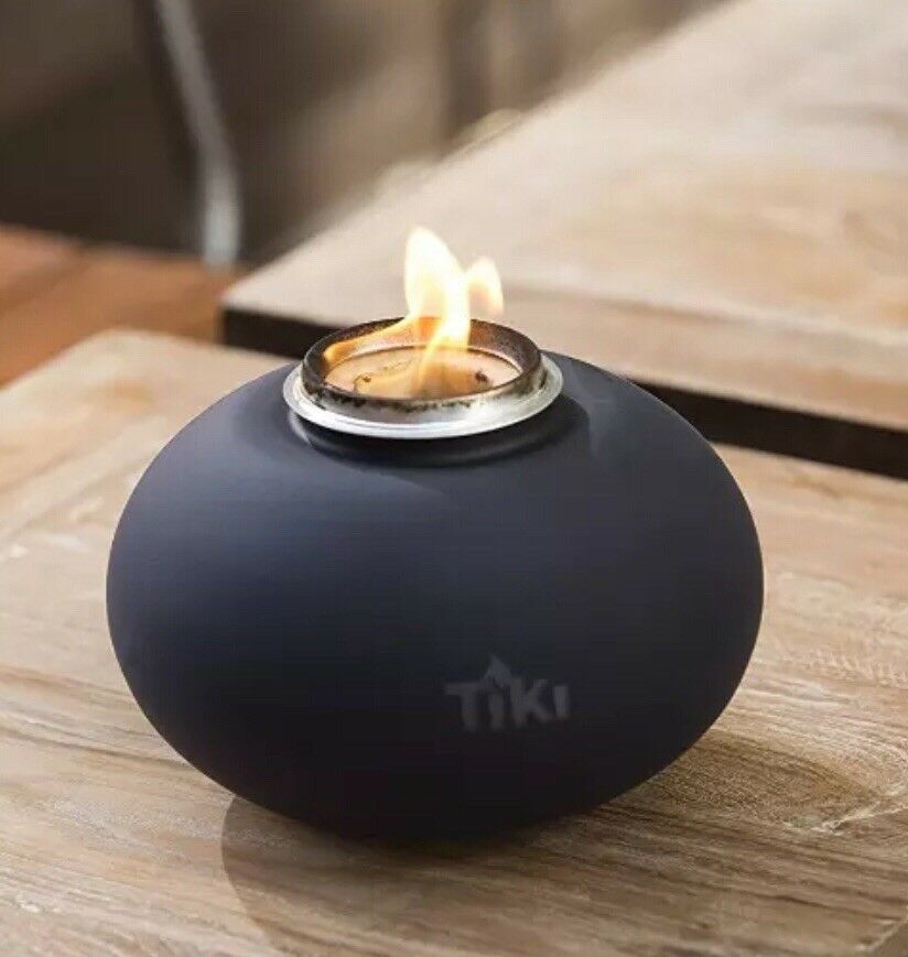 TIKI 4.5 in Outdoor Tabletop Torch Round Patio Garden Table Decorative