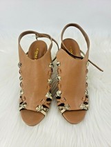 Coach Jody Veg Leather Print Python Sandals Natural Brown Women's Size 7  - $34.64
