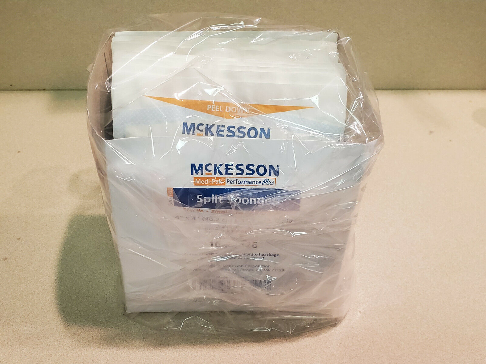 McKesson 4" x 4" Split Sponges Order 1642426 15 Packs 2 Per Pack = 30