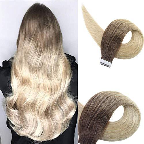 Easyouth Full Head Tape In Human Hair Extensions 16 Inch 50g 20Pcs Per ...