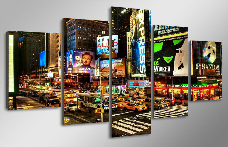 Grand Encadré New York Times Square plein de Couleurs Canvas Imprimé ...