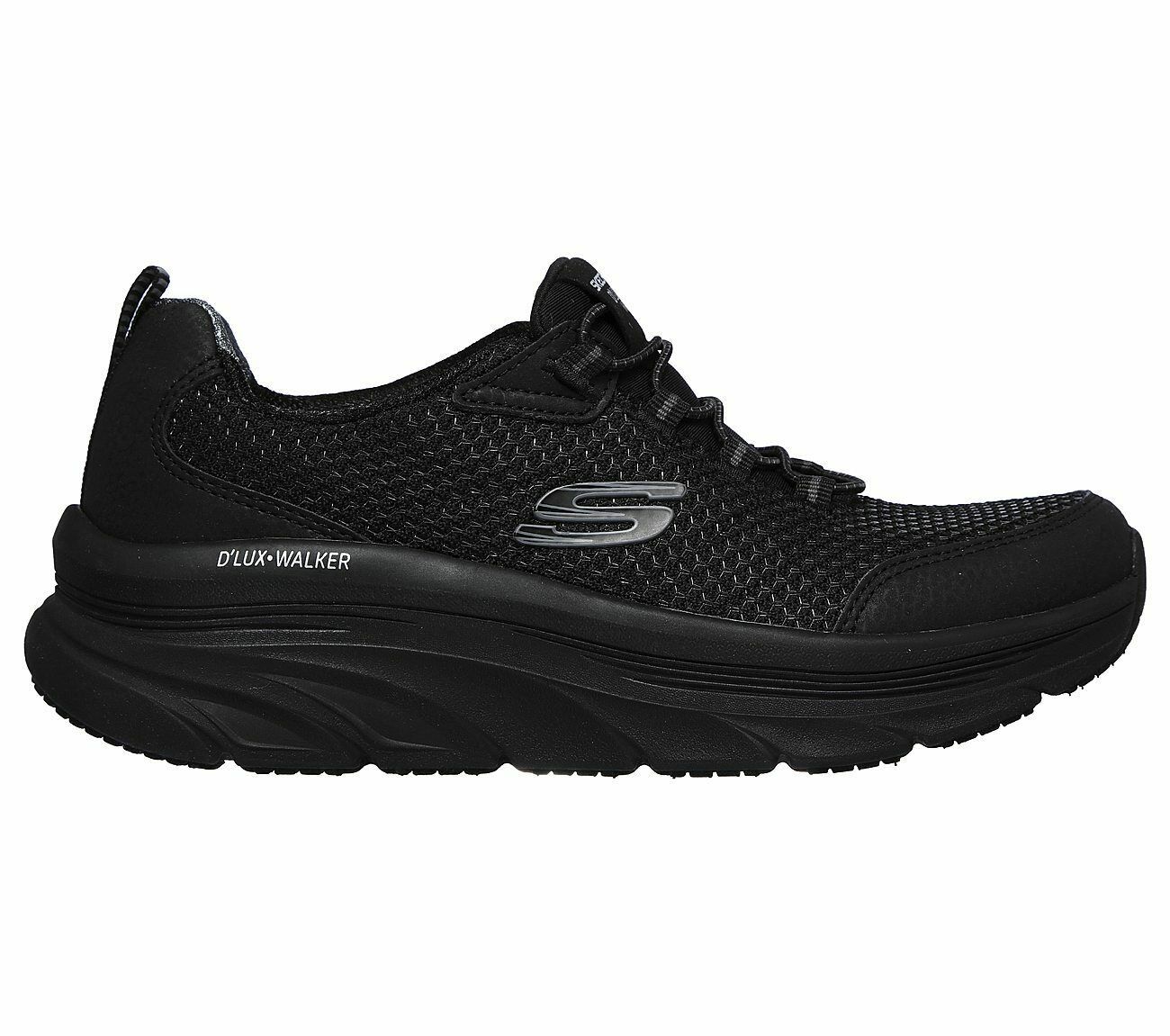 Skechers Black Shoe Women Sport Comfort Walker Memory Foam Cushion ...