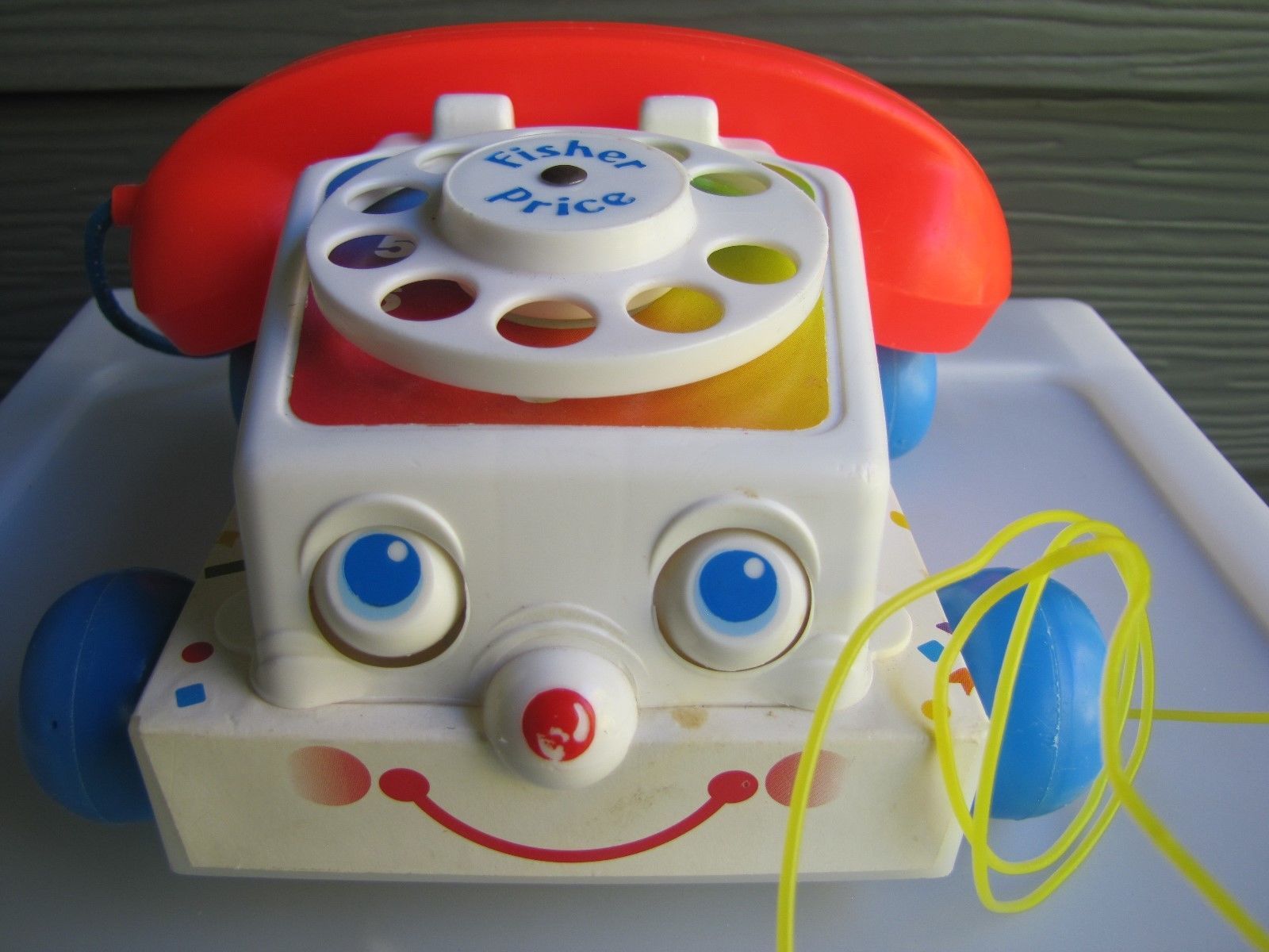 1985 Vintage Fisher Price Chatter Phone Rotary Telephone Pull Toy # 747 ...