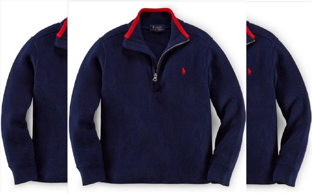boys half zip jumper