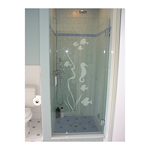 Under the Sea Etched Vinyl Decal For Shower Door or Sliding Glass