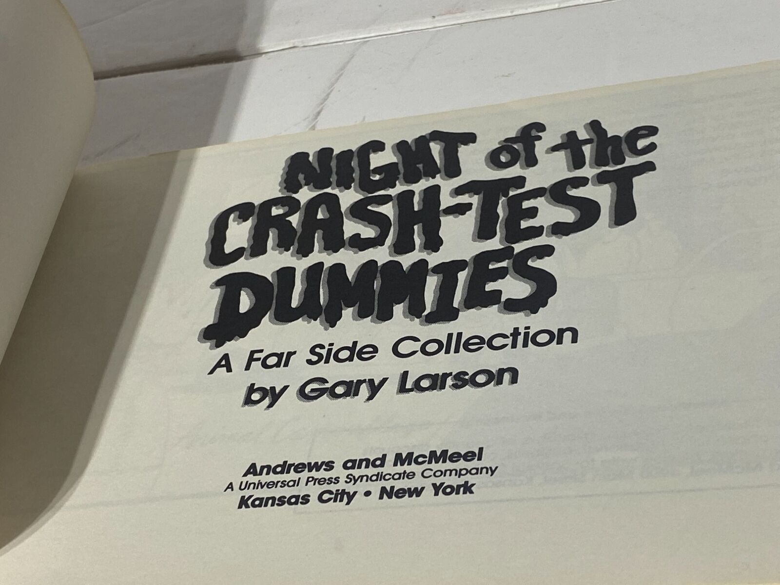 Night of the CrashTest Dummies A Far Side Collection by Gary Larson 1988 Book Books