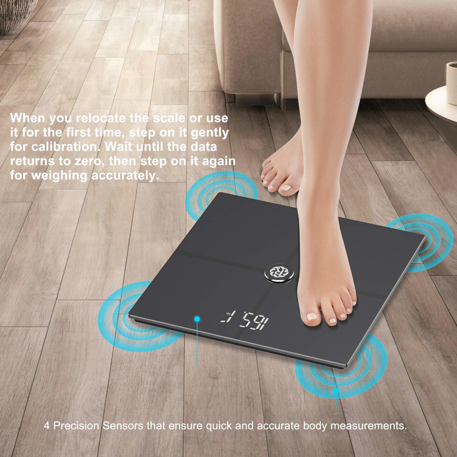 Kainkript Scale for Body Weight: Body Fat Scale BMI Scale Bathroom Scale for