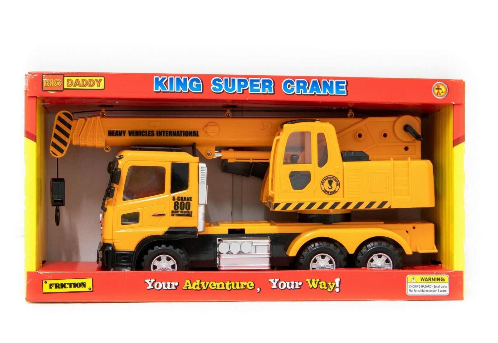 Big Daddy Extra Large Crane Toy Truck Extendable Arms & Lever to Lift Crane Arm Contemporary