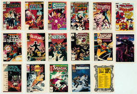 17 Marvel Comics 1st Covers Art Card Lot ~ Comic Images Magik X-Men Quas... - $9.89