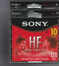 Sony HF High Fidelity 90 min Audio Blank Cassette Lot of 8 - $13.86