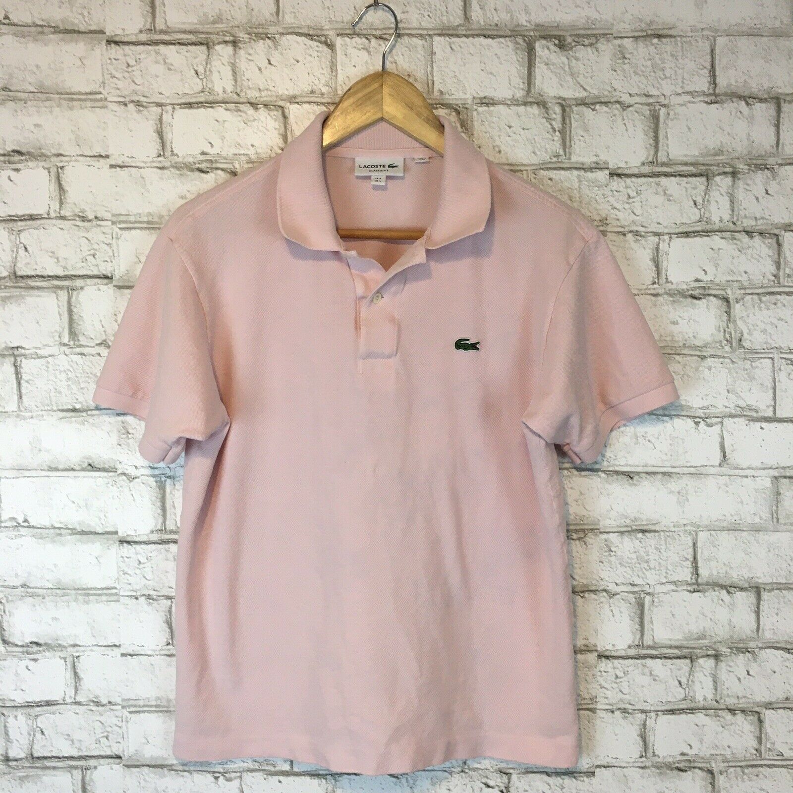 Lacoste Men's Classic Fit Light Pink Preppy Polo Shirt Size Large FR ...