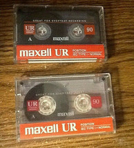 Two (2) Maxell UR90 IEC I Normal Bias Audio 90 Minutes Cassette Tapes Un... - $5.90