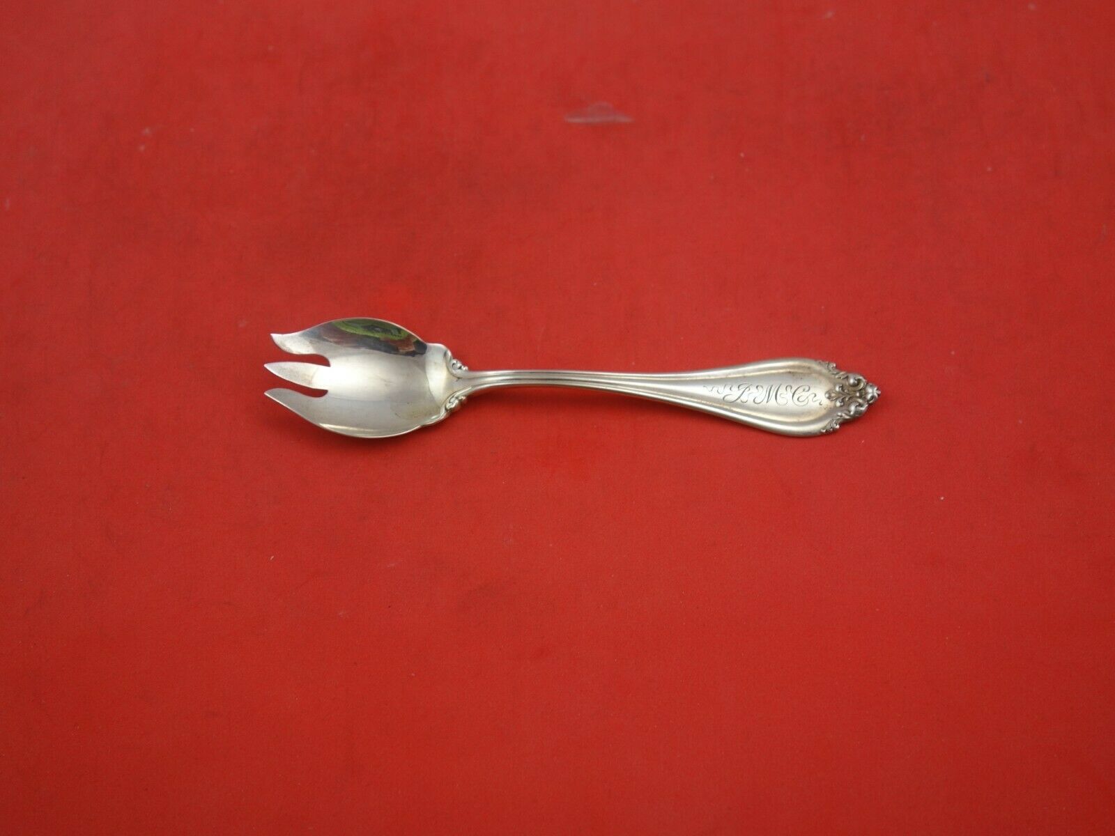 La Perle by Reed and Barton Sterling Silver Ice Cream Fork Original 5" Vintage - $78.21