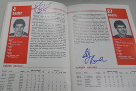 Badger Bob Johnson & 1984 Calgary Flames Team Signed Yearbook JSA image 2