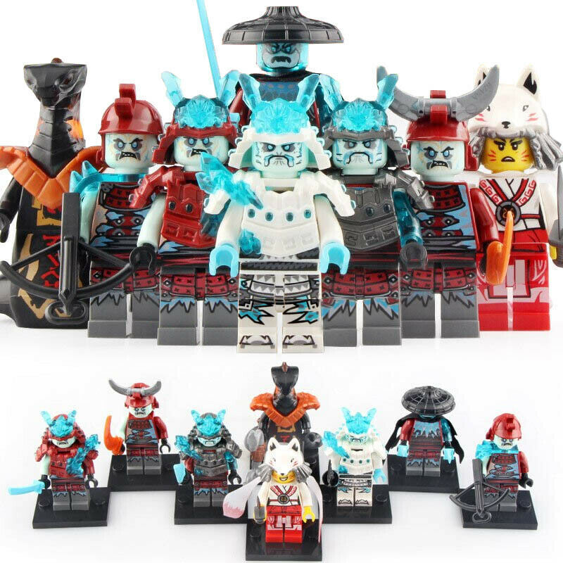 8pcs/set Blizzard Samurai Ninjago Ice Emperor Vex Char Akita Minifigure ...