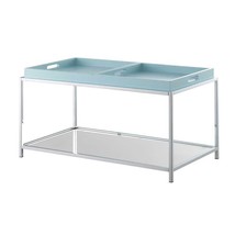 Convenience Concepts Palm Beach Coffee Table in Clear Glass and Chrome Metal - $221.99