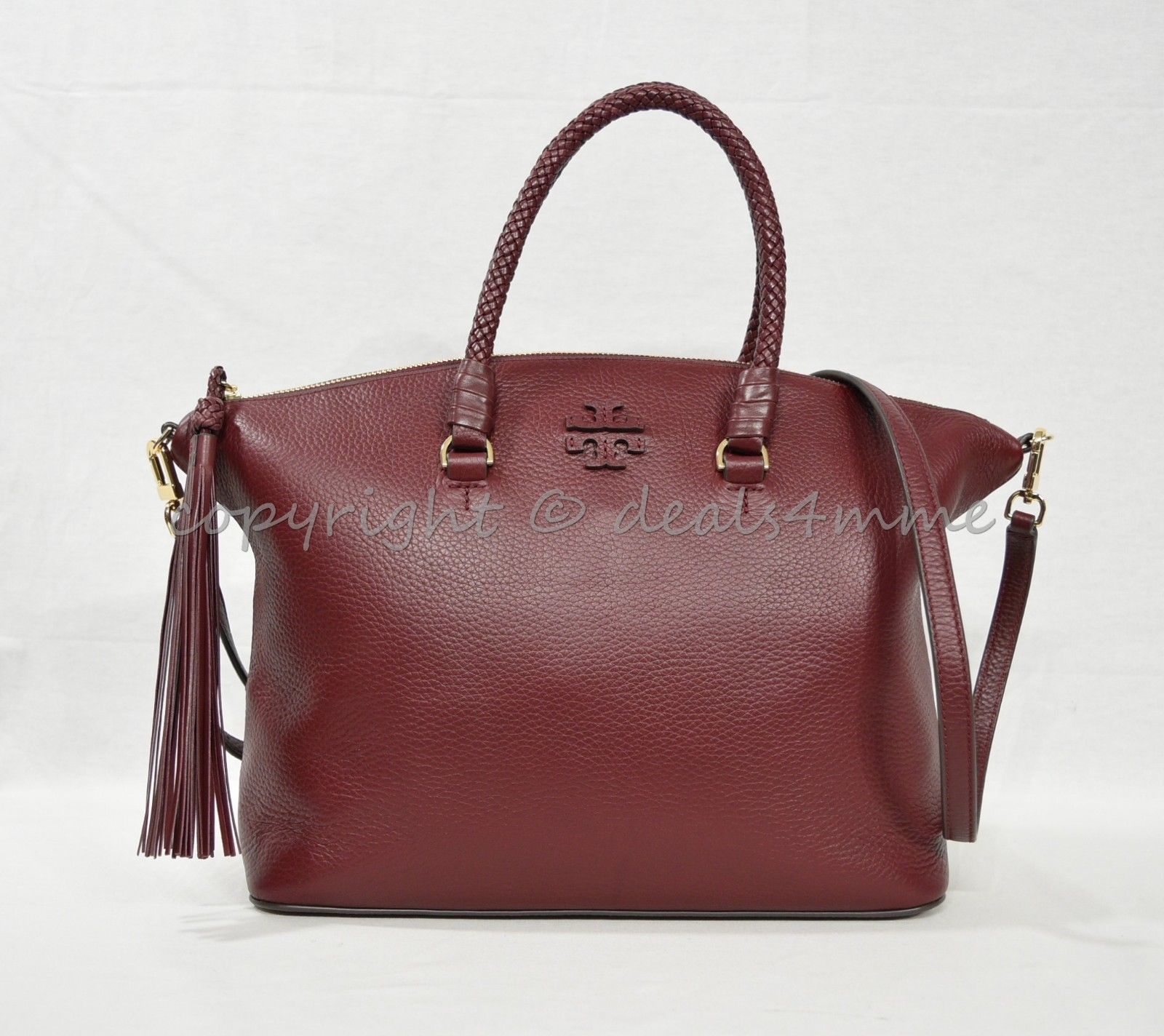 tory burch brooke pebbled satchel