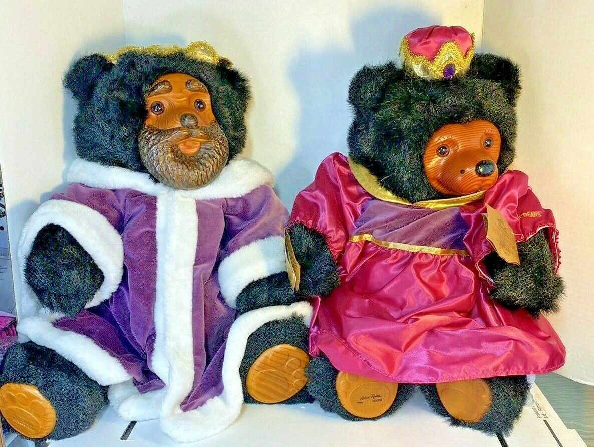 2 BEARS! KING WILLIAM & QUEEN MARY Vintage 1990 Ltd Ed ROBERT RAIKES