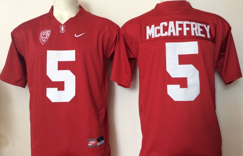 Stanford Cardinals 5 Christian McCaffrey Red College Football Jersey