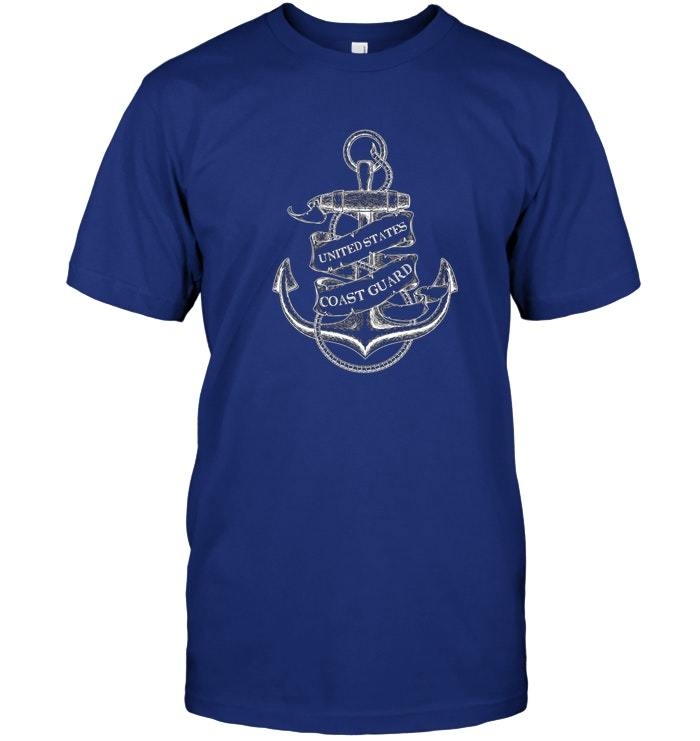 United States Coast Guard Anchor Military T Shirt Funny Vintage Gift ...