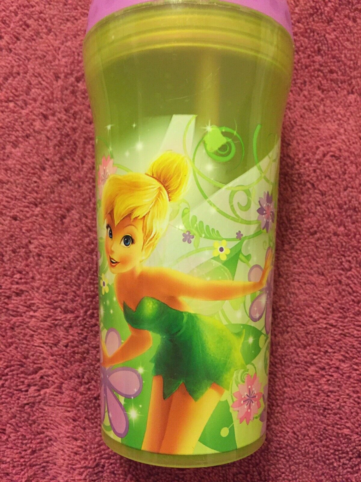 Disney Tinkerbell In A Bubble Acrylic Tumbler Cup with Silly Crazy