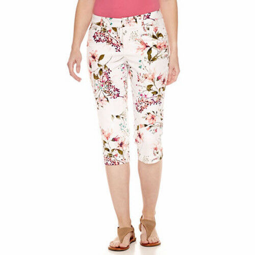 St. John's Bay Women's Capri Floral Print Size 18 Secretly Slender New ...