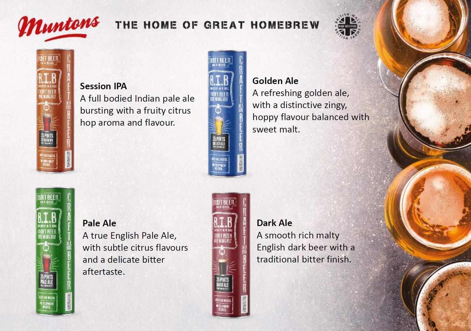 Muntons Craft Beer in a Bag, Craft Beer Brewing Kit, Session IPA No