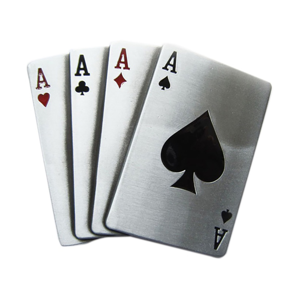 New Vintage Four Aces Poker Card Enamel Belt Buckle Gurtelschnalle Boucle de cei