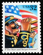 1997 32c Stars and Stripes Forever, Trumpet Scott 3153 Mint F/VF NH - $1.09