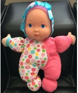 Gi-Go Toys Baby Doll Plush Toy w/ Vinyl Face Pink Jersey Material w/Polk... - $14.99