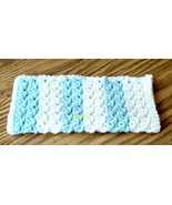 Crochet Dishcloth, Handmade Dishrag, Washcloth, Facecloth, Blue, White - $5.00