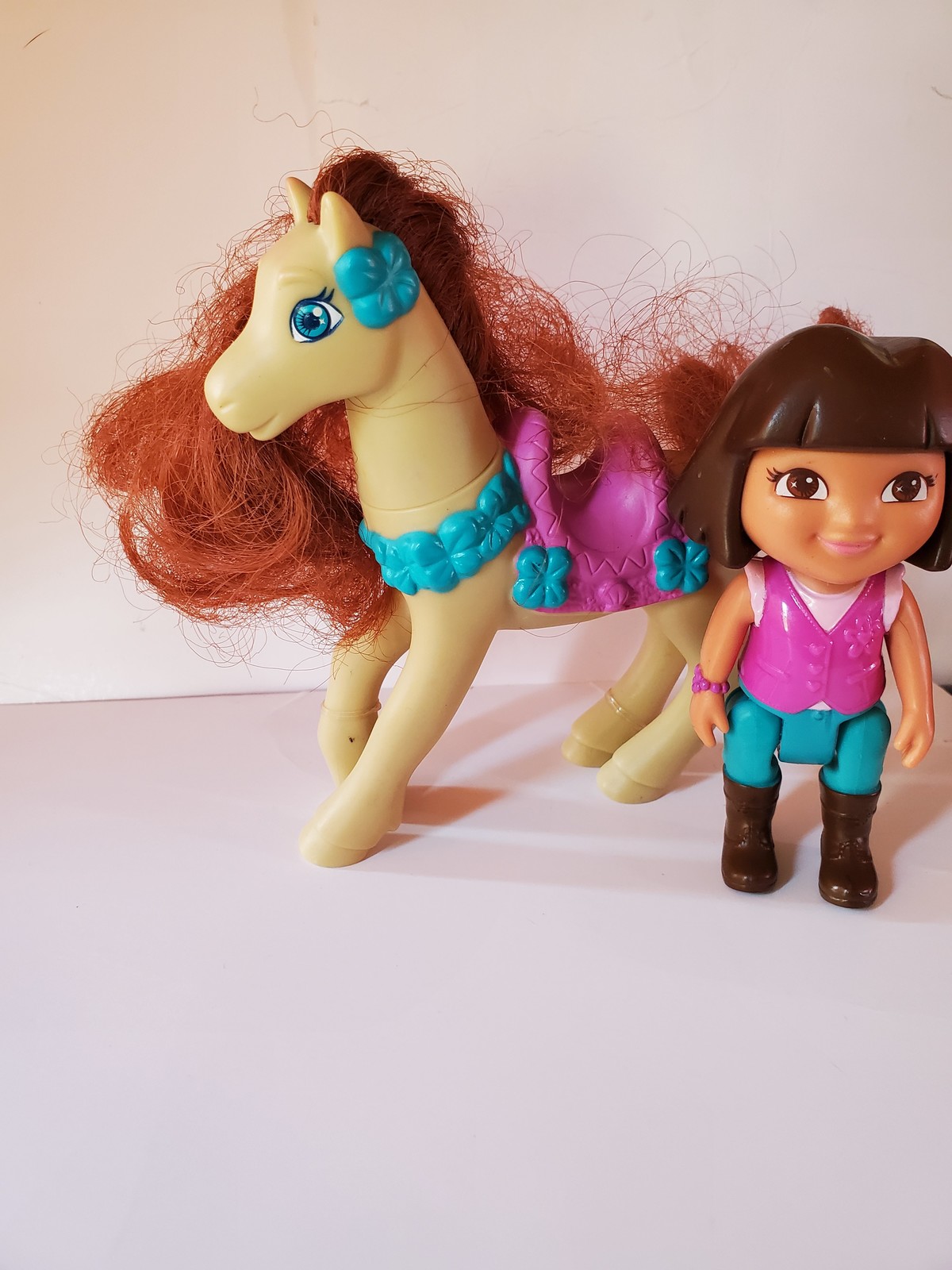 Mattel Dora the Explorer 2012 Toy Doll & Horse Light Tan W/ Saddle and ...