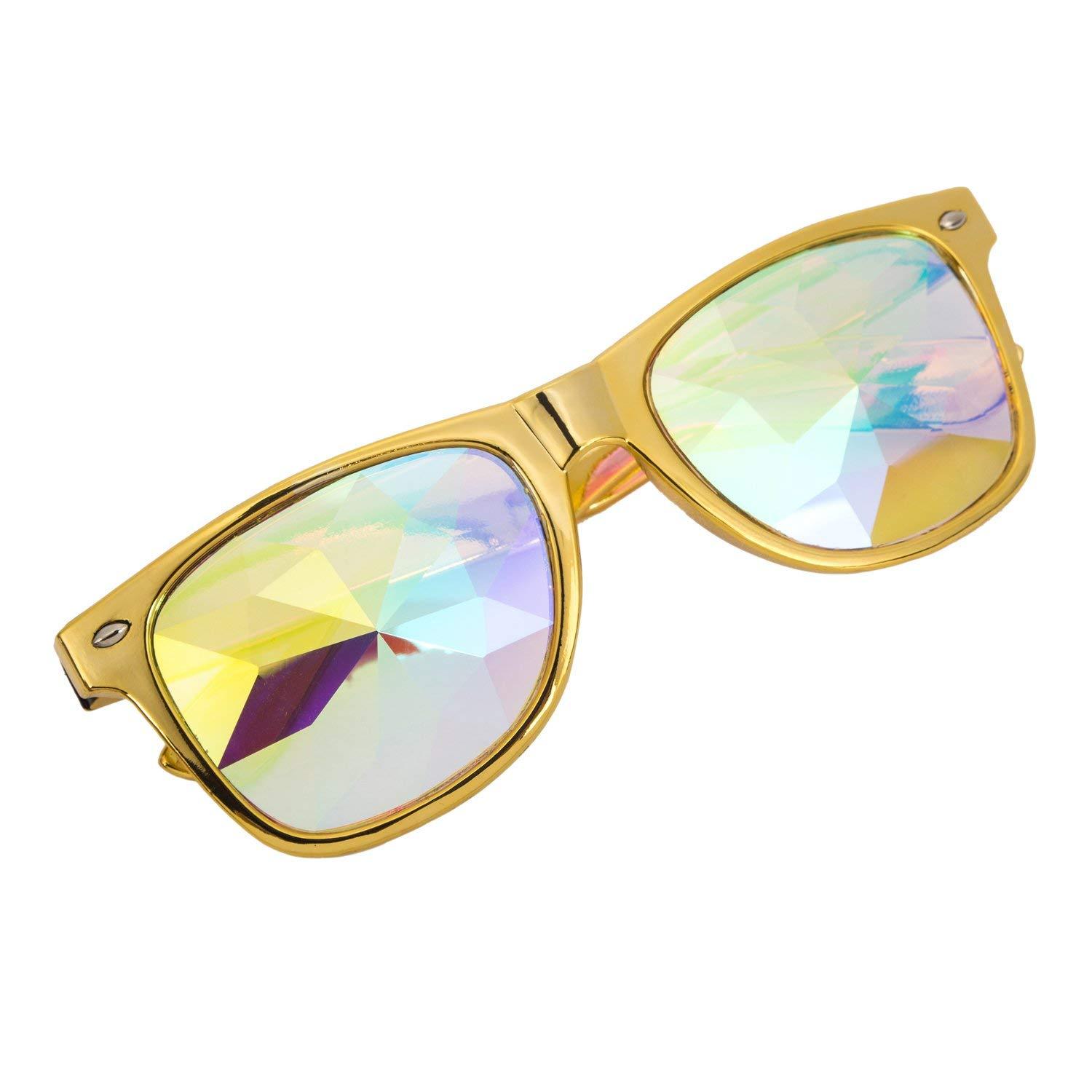 Kaleidoscope Glasses Rainbow Rave Prism Diffraction Crystal Lens