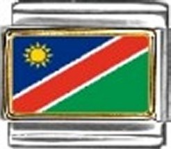 Namibia Photo Flag Italian Charm Bracelet Jewelry Link - $1.97
