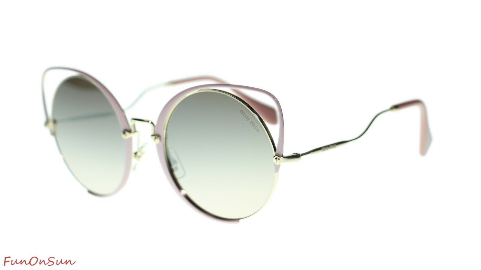 Miu Miu MU01SS Sunglasses Lilac and Pink VA14M2 Pink Mirror Gold 62mm