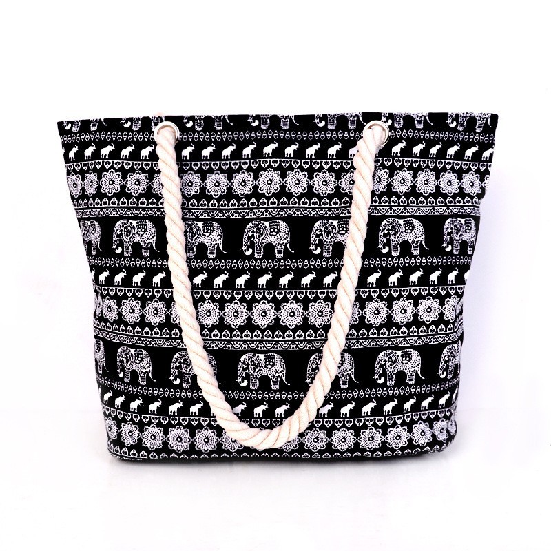Women Canvas Bags Animal Print New Arrival With Elephant Print Shoulder