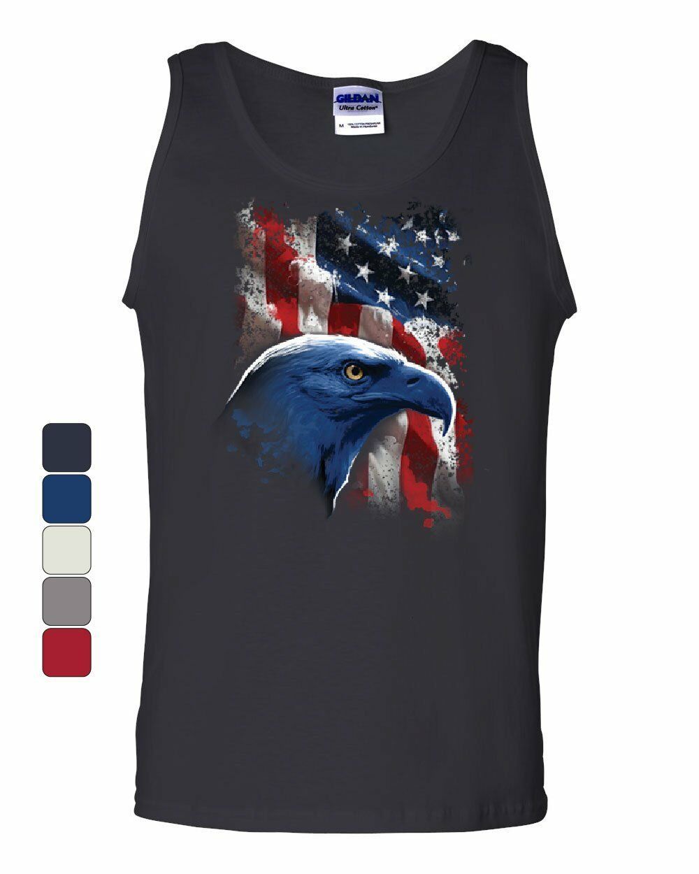 American Bald Eagle Tank Top American Flag 4th of July Patriotic Sleeveless