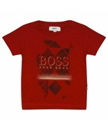 Hugo Boss Kid&#39;s Red Geometric Shapes S/S T-Shirt (S08) Size 12M - $11.50