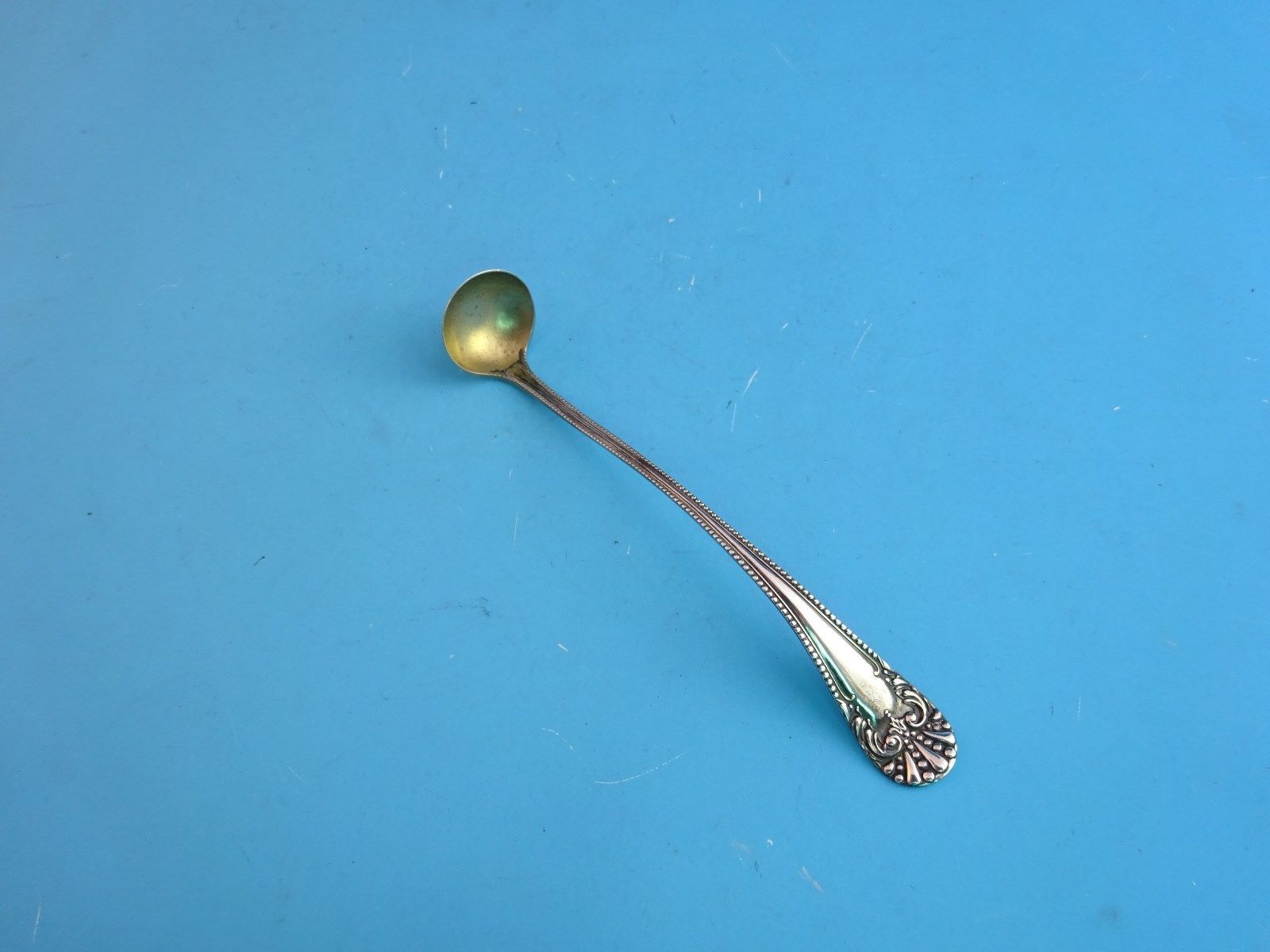 Gold Tip by Gorham Sterling Silver Mustard Ladle Custom Made