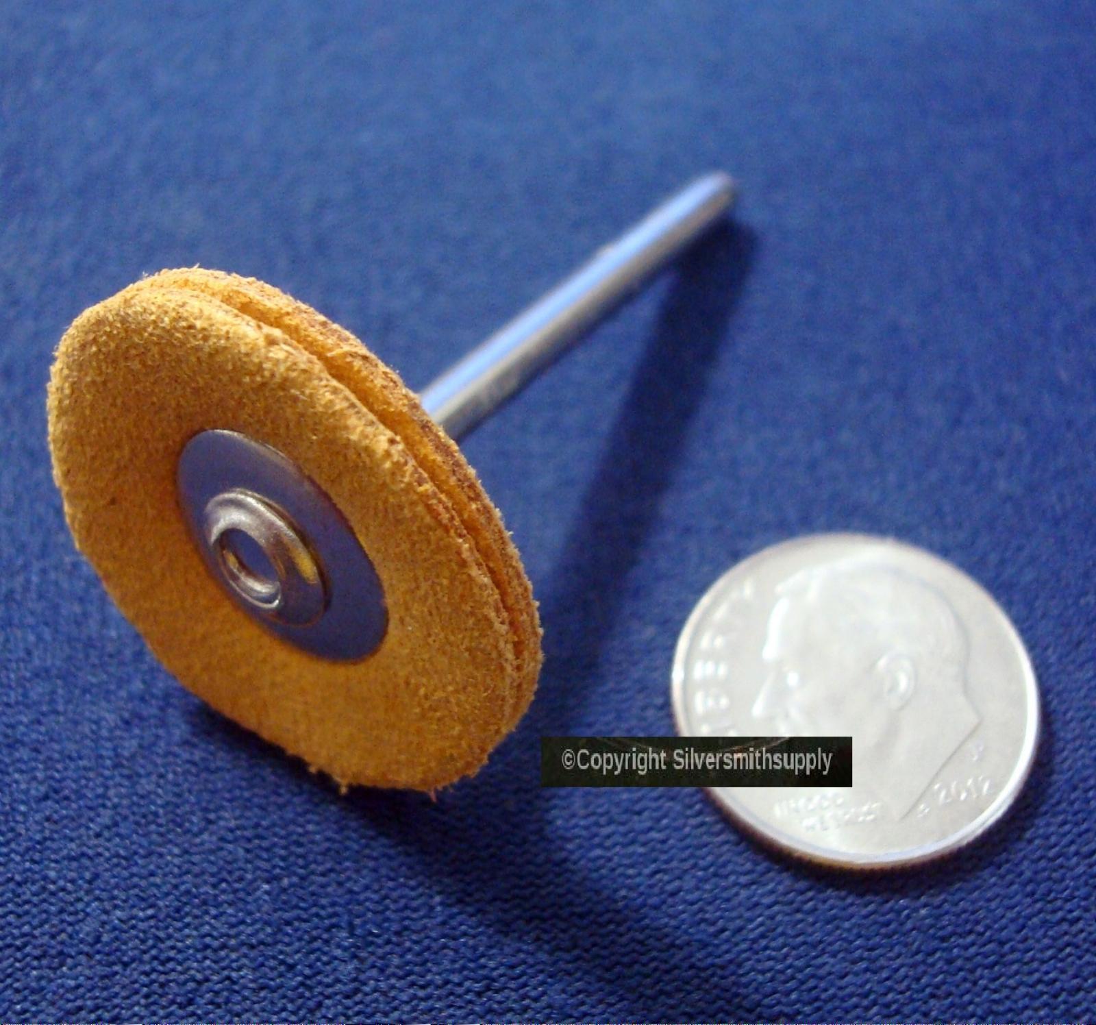 1" Jewelers leather buffing wheel super high polish gold silver 1/8