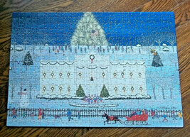 White House Holiday Puzzle 500 Pcs Briarpatch Carolers Snow Tree Night S... - $8.90