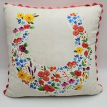 The Pioneer Woman Throw Pillow 16” Filled Flowering Horseshoe zippered - $21.67