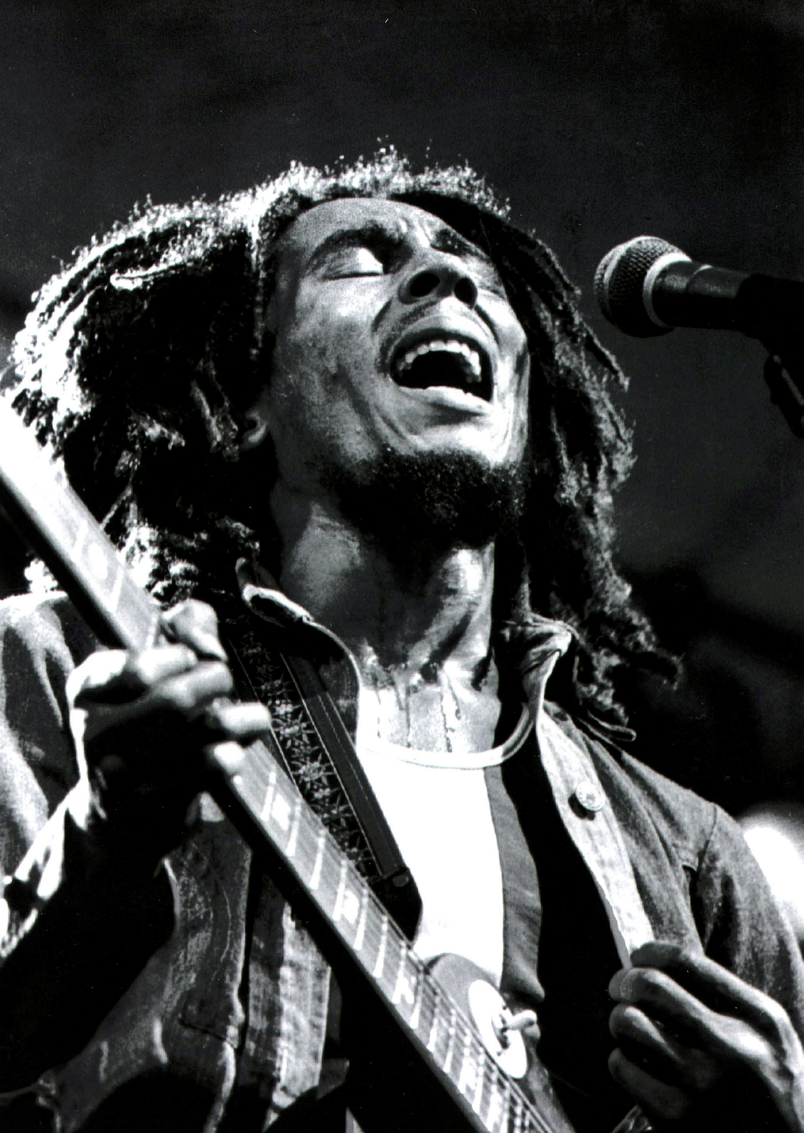 Bob Marley Singing Into Microphone, an Archival Print - Art Photographs